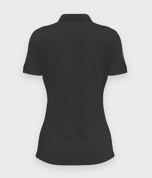 Damska koszulka polo (bez nadruku, gładka) - czarna