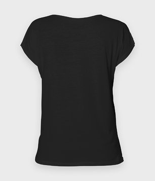 Damska koszulka rolls (bez nadruku, gładka) - czarna