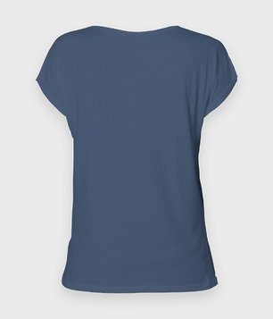 Damska koszulka rolls (bez nadruku, gładka) - niebieska