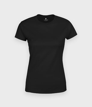 Damska koszulka standard plus (bez nadruku, gładka) - czarna