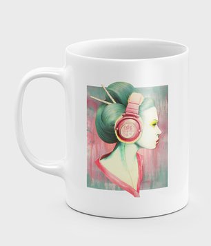 Kubek Girl with Headphones 