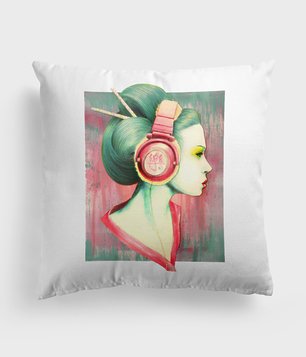 Poduszka Girl with Headphones