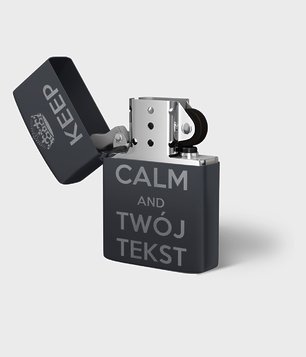 Zapalniczka benzynowa Keep Calm i Twój tekst
