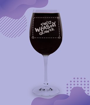 Kieliszek do wina z własnym nadrukiem