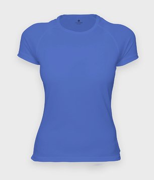 Koszulka damska sportowa (bez nadruku, gładka) - niebieska