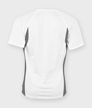Koszulka męska sportowa (bez nadruku, gładka) biało-szara