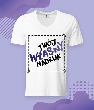 Koszulka męska v-neck z własnym nadrukiem 