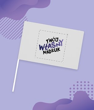 Mała flaga z własnym nadrukiem