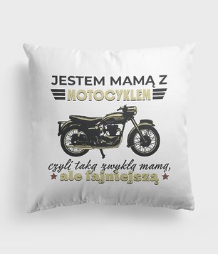Poduszka Mama z motocyklem