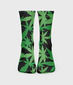 Skarpetki za kostkę fullprint (36-40) Marihuana (36-40)