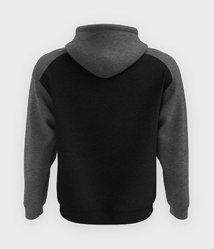 Męska bluza dwukolorowa premium (bez nadruku, gładka) - czarna