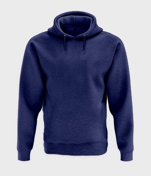 Męska bluza z kapturem melanżowa (bez nadruku, gładka) - niebieska Męska bluza z kapturem melanżowa (bez nadruku, gładka) - niebieska