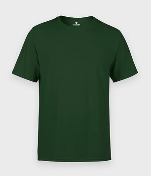 Męska koszulka (bez nadruku, gładka) - ciemnozielona