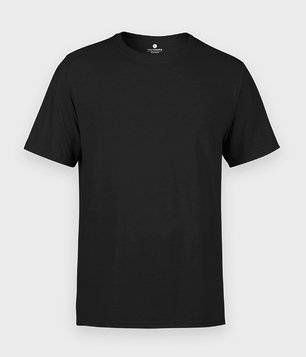 Męska koszulka (bez nadruku, gładka) - czarna