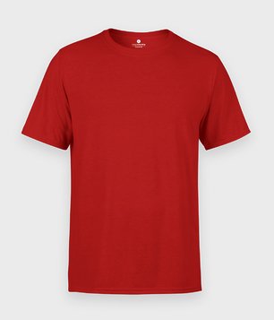 Męska koszulka (bez nadruku, gładka) - czerwona
