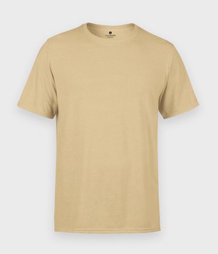 Męska koszulka (bez nadruku, gładka) - piaskowa
