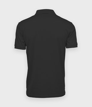Męska koszulka polo (bez nadruku, gładka) - czarna