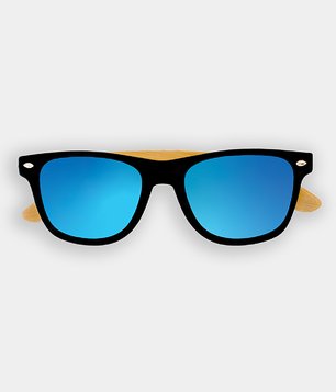 Okulary przeciwsłoneczne z oprawkami niebieskie (gładkie, bez nadruku)