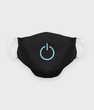 Maska na twarz premium Power button