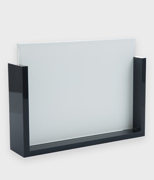 Ramka na zdjęcia - szklana z czarną oprawką 13x18 cm (gładka, bez nadruku)