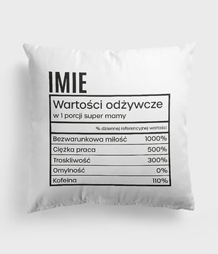 Poduszka Wartości odżywcze (+ IMIĘ)