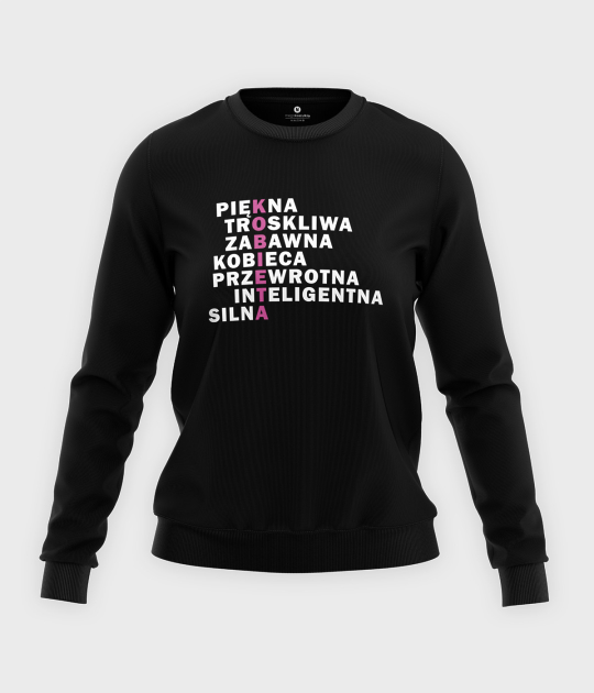 Bluza klasyczna damska Krzyżówka kobieta 3