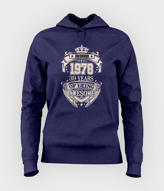 Bluza damska z kapturem taliowana Urodziny + Twój miesiąc, rok, wiek