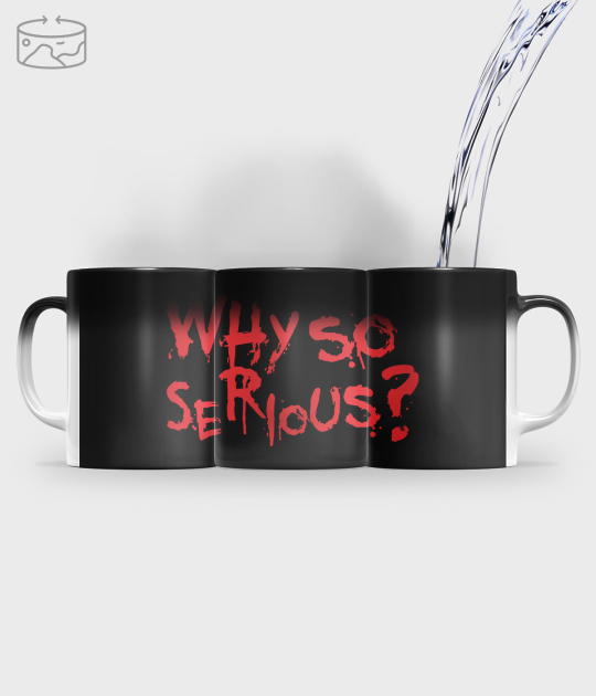 Kubek magiczny (panorama) full print Why so serious