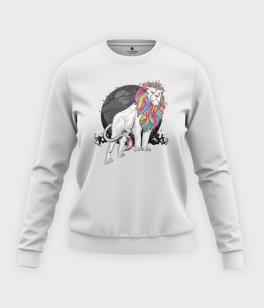 Bluza klasyczna damska Tęczowy lew