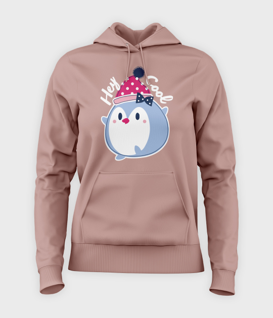 Bluza damska z kapturem Uroczy pingwinek