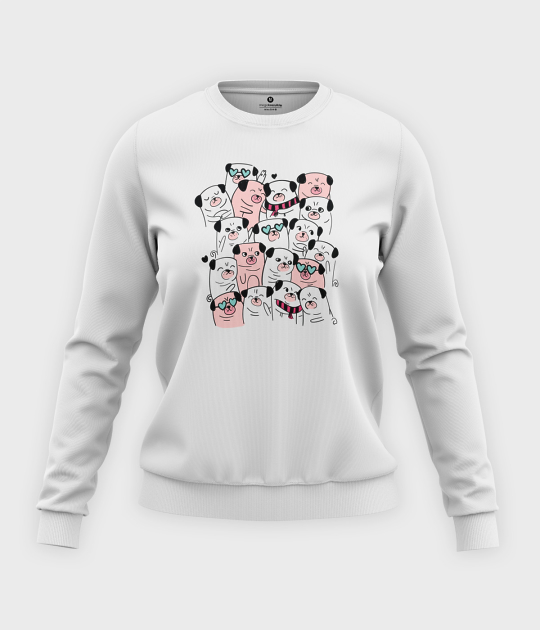Bluza klasyczna damska Atak mopsów