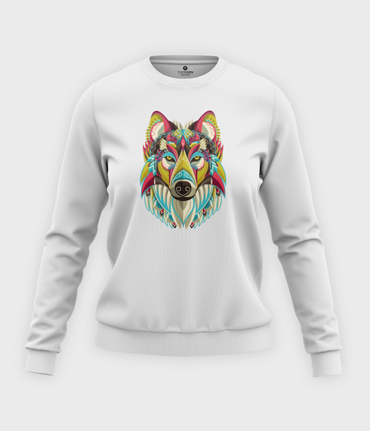 Bluza klasyczna damska Ozdobny wilk