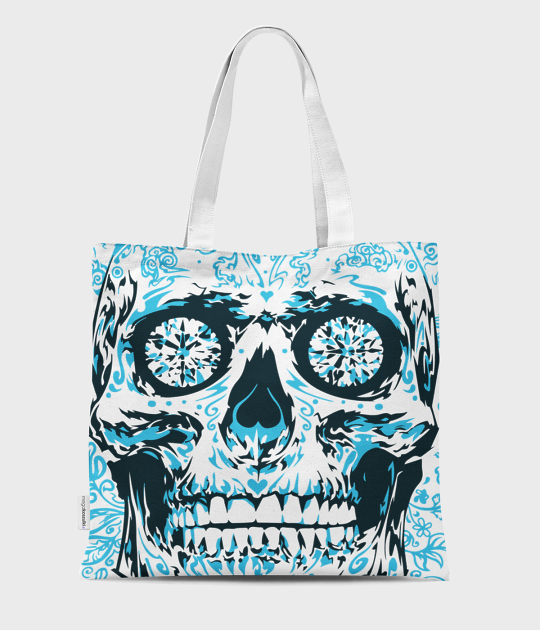 Torba full print Blue skull 2