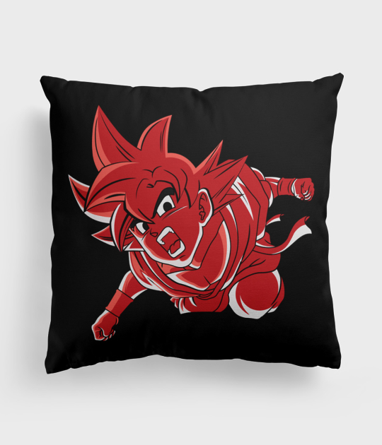 Poduszka full print Goku w czerwieni