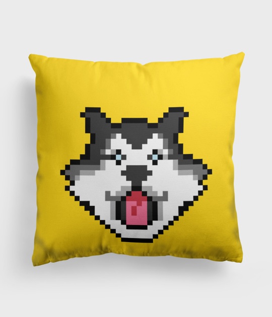 Poduszka full print Pixel Husky 2