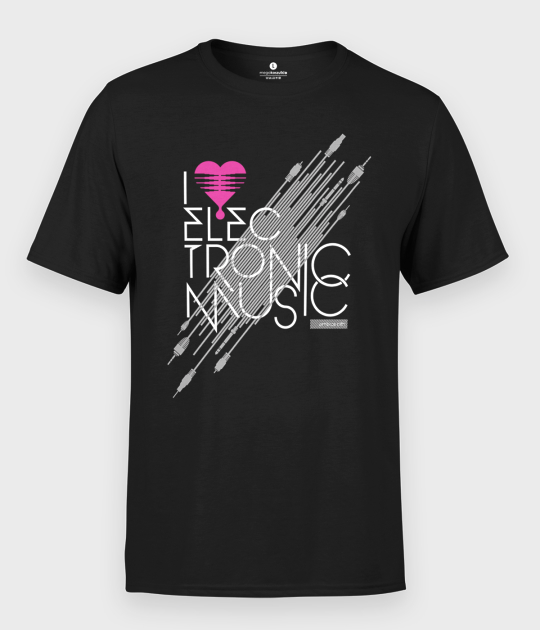 Koszulka męska I love electronic music