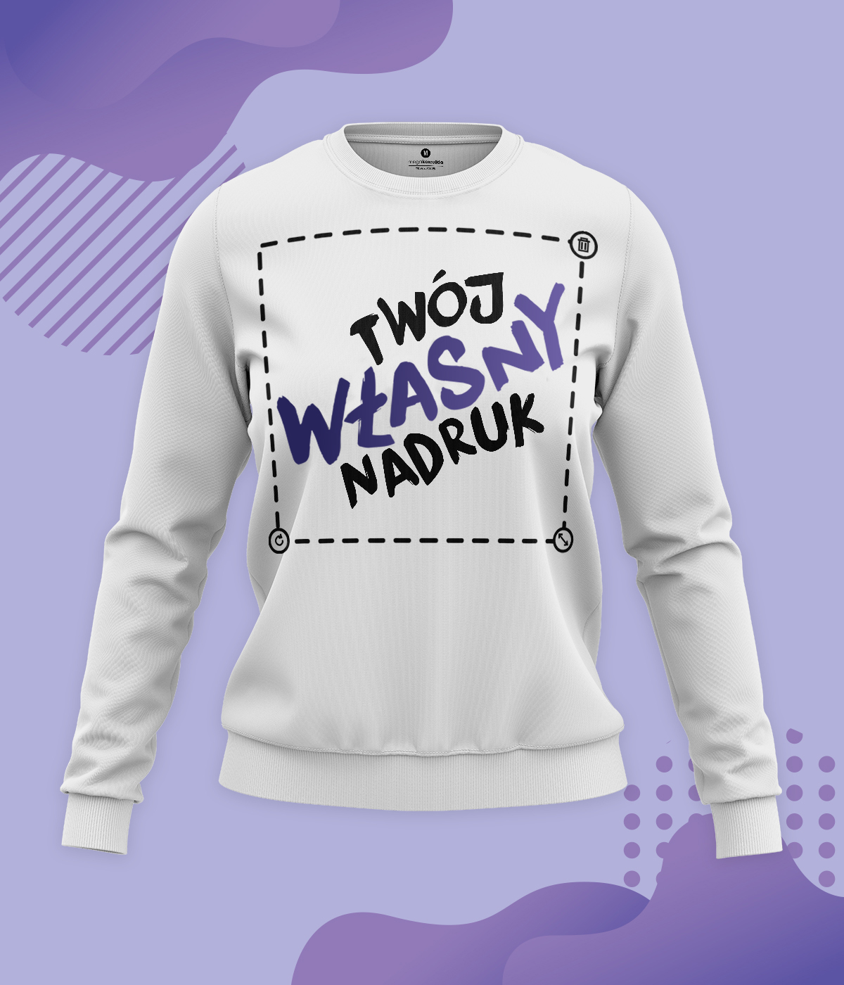 Bluza klasyczna damska z własnym nadrukiem