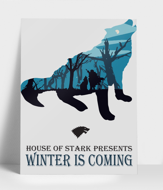 Plakat pionowy A3 Winter is coming