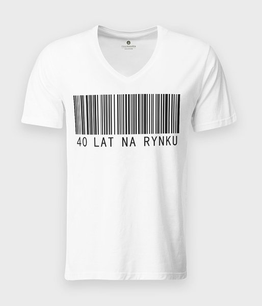 40 lat na rynku - koszulka męska v-neck