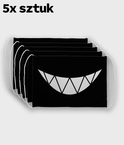 5-pack - Creepy smile - maska na twarz fullprint