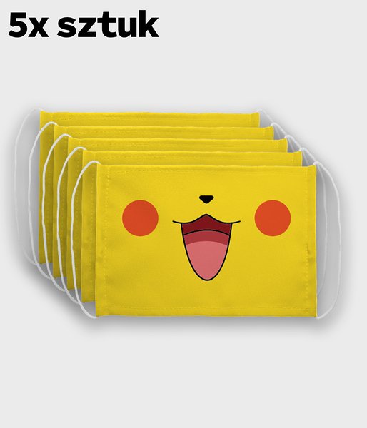 5-pack - Pikachu - maska na twarz fullprint