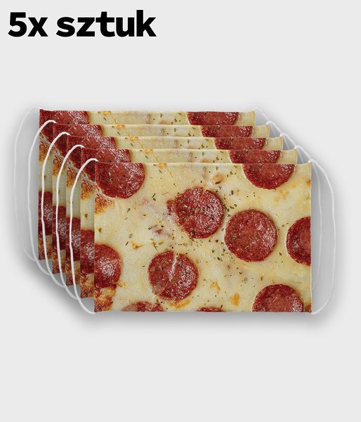 5-pack - Pizza - maska na twarz fullprint