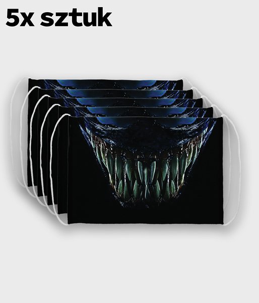 5-pack - Zły Venom - maska na twarz fullprint