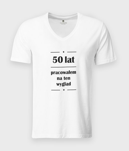 50 lat pracowałem na ten wygląd - koszulka męska v-neck