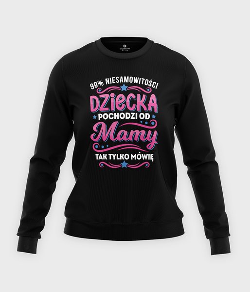 99% niesamowitości - bluza klasyczna damska