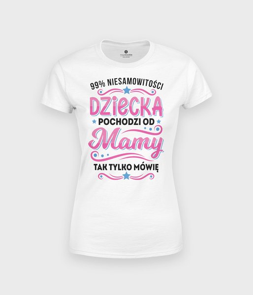 99% niesamowitości dziecka - koszulka damska