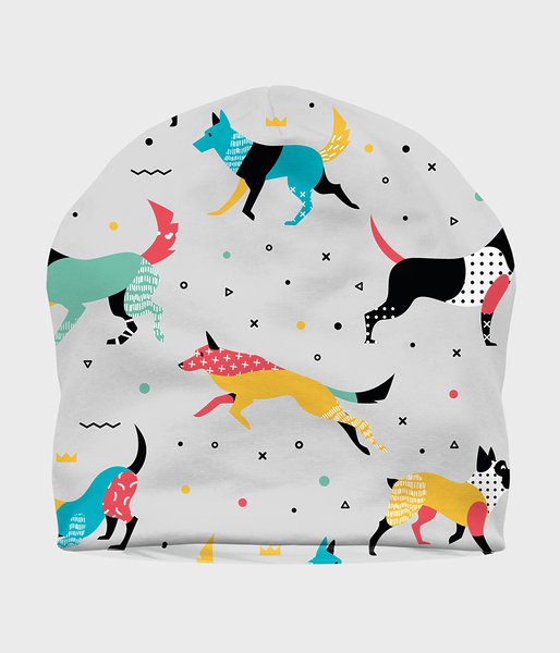 Abstract Dogs - czapka zimowa fullprint