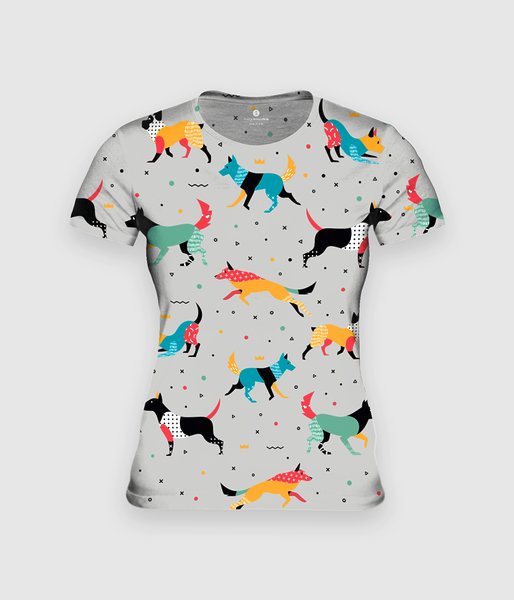 Abstract Dogs - koszulka damska fullprint