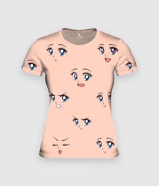 Anime Faces - koszulka damska fullprint