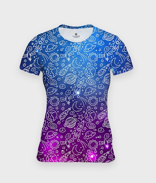 Astro doodles - koszulka damska fullprint